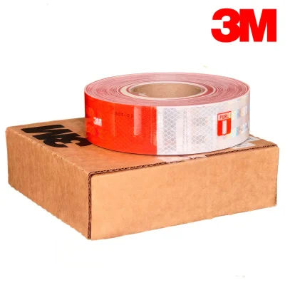 CINTA REFLECTIVA 3M ROJO/BLANCO 2'' X 45.7 MTS 50 YD 983-326