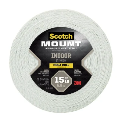 Cinta de Doble Contacto Interior 3M Modelo 110MR, 3/4'' x 34.7m en Verde