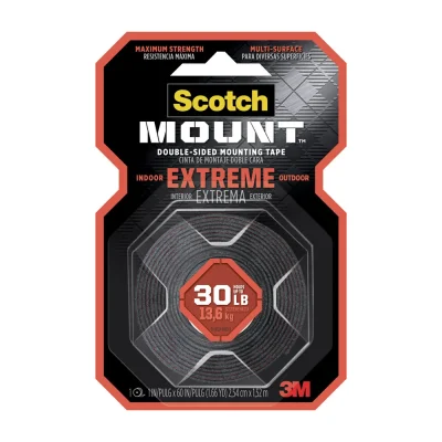 Cinta de Doble Contacto 3M Extrema Acrílica Negro 25.4mmx1.52mm