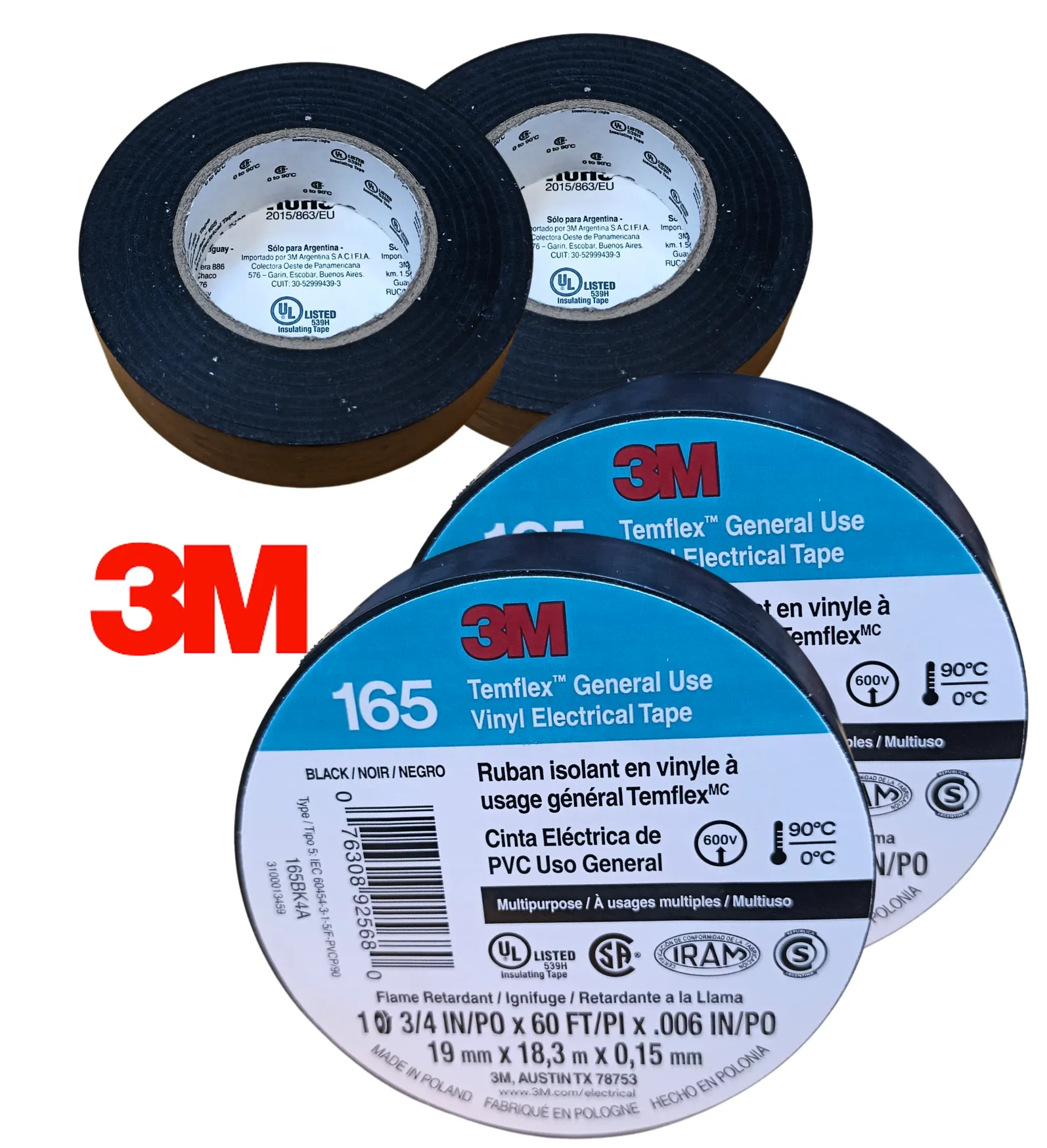 Cinta Aislante 3M™ Temflex™ 165 - Imagen 2