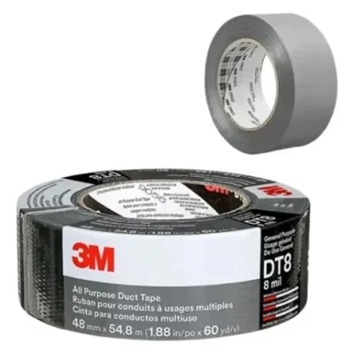 Cinta Adhesiva Multipropósito 3M™ DT8, Plata, 48 mm x 54.8 m,